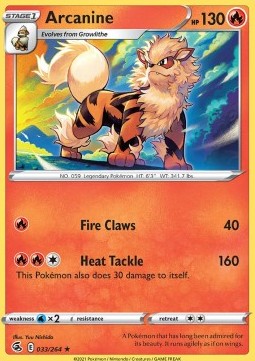 Arcanine⁣ - Fusion Strike⁣ (Rare)⁣ [033]