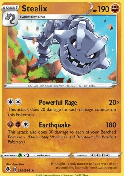 Steelix⁣ - Fusion Strike⁣ (Holo Rare)⁣ [139]