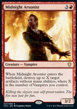 Midnight Arsonist (V.1)⁣ - Commander: Innistrad: Crimson Vow⁣ (Rare)⁣ [27]