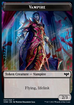 Vampire Token (Black 2/3)⁣ - Innistrad: Crimson Vow: Extras⁣ (Token)⁣ [T07]