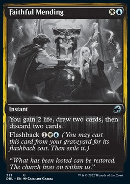 Faithful Mending⁣ - Innistrad: Double Feature⁣ (Uncommon)⁣ [221]