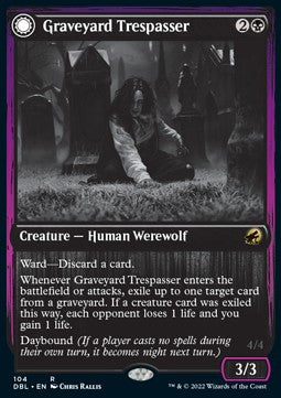 Graveyard Trespasser // Graveyard Glutton⁣ - Innistrad: Double Feature⁣ (Rare)⁣ [104]