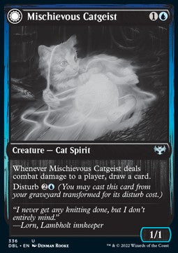 Mischievous Catgeist // Catlike Curiosity⁣ - Innistrad: Double Feature⁣ (Uncommon)⁣ [336]