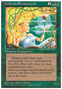Verduran Enchantress⁣ - Fourth Edition⁣ (Rare)