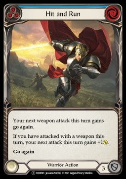 Hit and Run (Blue) (Rainbow Foil)⁣ - Crucible of War - Unlimited⁣ (Common)⁣ [CRU093]