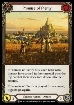 Promise of Plenty (Red) (Normal)⁣ - Crucible of War - Unlimited⁣ (Rare)⁣ [CRU183]