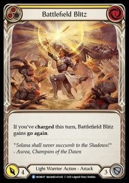 Battlefield Blitz (Yellow) (Normal)⁣ - Monarch - First⁣ (Rare)⁣ [MON037]
