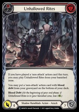 Unhallowed Rites (Red) (Normal)⁣ - Monarch - Unlimited⁣ (Rare)⁣ [MON159]