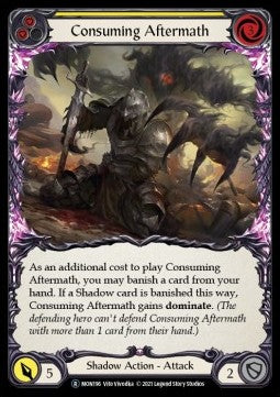 Consuming Aftermath (Yellow) (Rainbow Foil)⁣ - Monarch - Unlimited⁣ (Rare)⁣ [MON196]