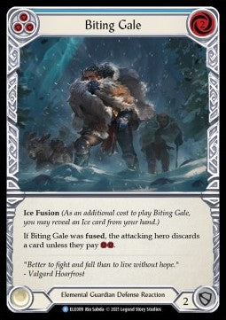 Biting Gale (Blue) (Rainbow Foil)⁣ - Tales of Aria - First⁣ (Rare)⁣ [ELE009]