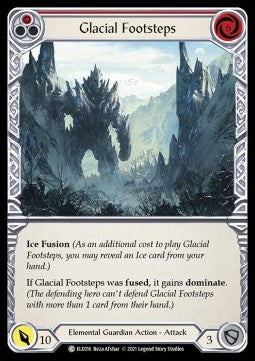 Glacial Footsteps (Red) (Rainbow Foil)⁣ - Tales of Aria - First⁣ (Common)⁣ [ELE016]