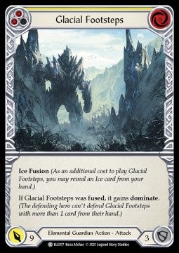 Glacial Footsteps (Yellow) (Rainbow Foil)⁣ - Tales of Aria - First⁣ (Common)⁣ [ELE017]