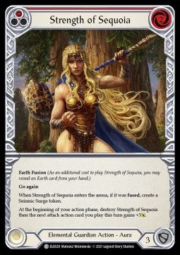 Strength of Sequoia (Red) (Rainbow Foil)⁣ - Tales of Aria - First⁣ (Common)⁣ [ELE028]
