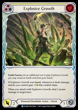 Explosive Growth (Yellow) (Rainbow Foil)⁣ - Tales of Aria - First⁣ (Rare)⁣ [ELE068]