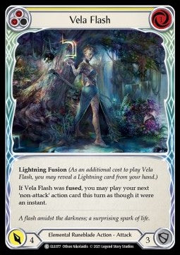Vela Flash (Yellow) (Rainbow Foil)⁣ - Tales of Aria - First⁣ (Common)⁣ [ELE077]