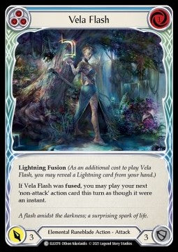 Vela Flash (Blue) (Rainbow Foil)⁣ - Tales of Aria - First⁣ (Common)⁣ [ELE078]