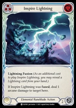 Inspire Lightning (Blue) (Rainbow Foil)⁣ - Tales of Aria - First⁣ (Common)⁣ [ELE090]