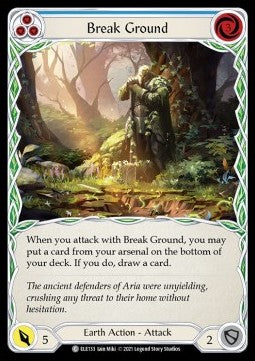 Break Ground (Blue) (Rainbow Foil)⁣ - Tales of Aria - First⁣ (Common)⁣ [ELE133]