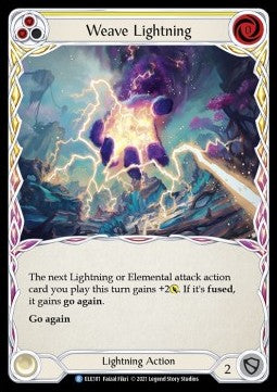 Weave Lightning (Yellow) (Rainbow Foil)⁣ - Tales of Aria - First⁣ (Rare)⁣ [ELE181]