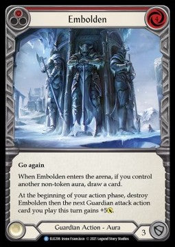 Embolden (Red) (Rainbow Foil)⁣ - Tales of Aria - First⁣ (Rare)⁣ [ELE206]