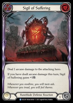 Sigil of Suffering (Blue) (Rainbow Foil)⁣ - Tales of Aria - First⁣ (Rare)⁣ [ELE229]
