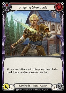 Singeing Steelblade (Red) (Rainbow Foil)⁣ - Tales of Aria - First⁣ (Common)⁣ [ELE230]