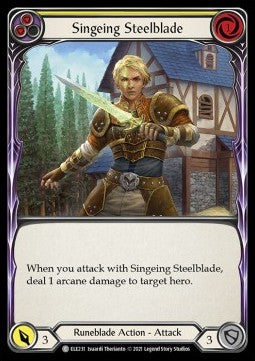 Singeing Steelblade (Yellow) (Rainbow Foil)⁣ - Tales of Aria - First⁣ (Common)⁣ [ELE231]