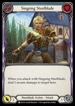Singeing Steelblade (Blue) (Rainbow Foil)⁣ - Tales of Aria - First⁣ (Common)⁣ [ELE232]