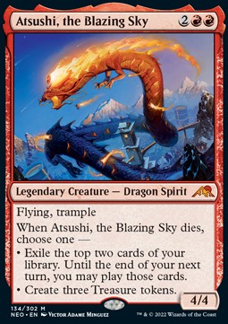 Atsushi, the Blazing Sky⁣ - Kamigawa: Neon Dynasty⁣ (Mythic)⁣ [134]