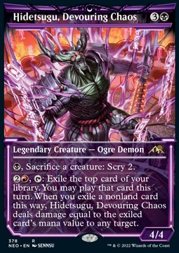 Hidetsugu, Devouring Chaos (V.1)⁣ - Kamigawa: Neon Dynasty: Extras⁣ (Rare)⁣ [378]