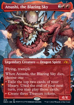 Atsushi, the Blazing Sky (V.1)⁣ - Kamigawa: Neon Dynasty: Extras⁣ (Mythic)⁣ [410]