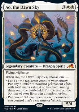 Ao, the Dawn Sky⁣ - Kamigawa: Neon Dynasty⁣ (Mythic)⁣ [2]