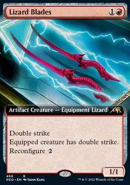 Lizard Blades (V.2)⁣ - Kamigawa: Neon Dynasty: Extras⁣ (Rare)⁣ [468]