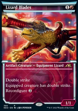 Lizard Blades (V.1)⁣ - Kamigawa: Neon Dynasty: Extras⁣ (Rare)⁣ [385]