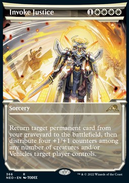 Invoke Justice (V.1)⁣ - Kamigawa: Neon Dynasty: Extras⁣ (Rare)⁣ [366]