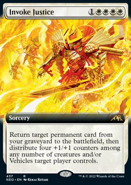 Invoke Justice (V.2) - Kamigawa: Neon Dynasty: Extras (Rare) [XNEO-437]