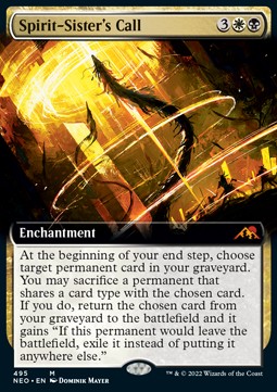 Spirit-Sister's Call (V.2)⁣ - Kamigawa: Neon Dynasty: Extras⁣ (Mythic)⁣ [495]