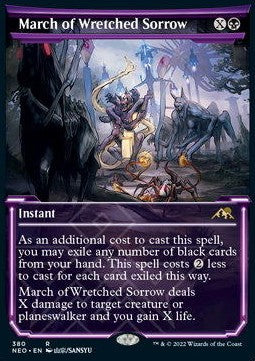 March of Wretched Sorrow (V.1)⁣ - Kamigawa: Neon Dynasty: Extras⁣ (Rare)⁣ [380]
