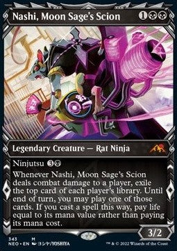 Nashi, Moon Sage's Scion (V.1)⁣ - Kamigawa: Neon Dynasty: Extras⁣ (Mythic)⁣ [343]