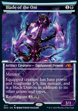 Blade of the Oni (V.1)⁣ - Kamigawa: Neon Dynasty: Extras⁣ (Mythic)⁣ [377]