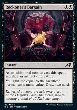 Reckoner's Bargain⁣ - Kamigawa: Neon Dynasty⁣ (Common)⁣ [120]