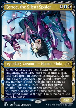 Kotose, the Silent Spider (V.1)⁣ - Kamigawa: Neon Dynasty: Extras⁣ (Rare)⁣ [351]