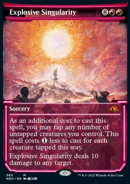 Explosive Singularity (V.1)⁣ - Kamigawa: Neon Dynasty: Extras⁣ (Mythic)⁣ [383]