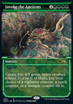 Invoke the Ancients (V.1)⁣ - Kamigawa: Neon Dynasty: Extras⁣ (Rare)⁣ [390]