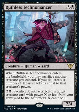 Ruthless Technomancer (V.1)⁣ - Commander: Kamigawa: Neon Dynasty⁣ (Rare)⁣ [35]