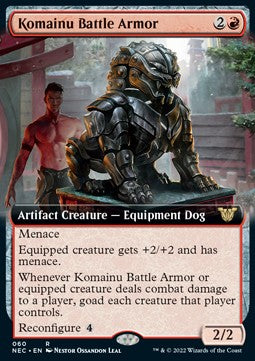 Komainu Battle Armor (V.2)⁣ - Commander: Kamigawa: Neon Dynasty⁣ (Rare)⁣ [60]