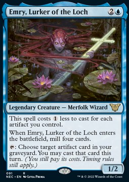 Emry, Lurker of the Loch⁣ - Commander: Kamigawa: Neon Dynasty⁣ (Rare)⁣ [91]