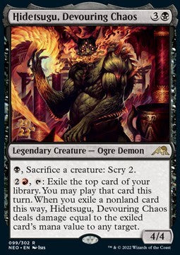 Hidetsugu, Devouring Chaos (V.1)⁣ - Kamigawa: Neon Dynasty: Promos⁣ (Rare)⁣ [99]