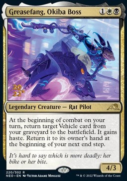 Greasefang, Okiba Boss (V.1) - Kamigawa: Neon Dynasty: Promos (Rare) [PNEO-220]