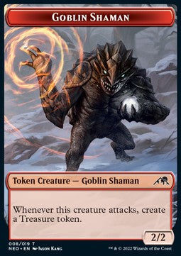 Goblin Shaman Token (R 2/2) // Samurai Token (W 2/2)⁣ - Kamigawa: Neon Dynasty: Extras⁣ (Token)⁣ [T 8/3]